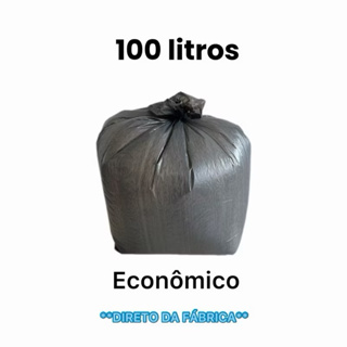 Sacos de Lixo Preto 100 Litros Econômico – Pacote com 100 Unidades em Oferta na Shopee