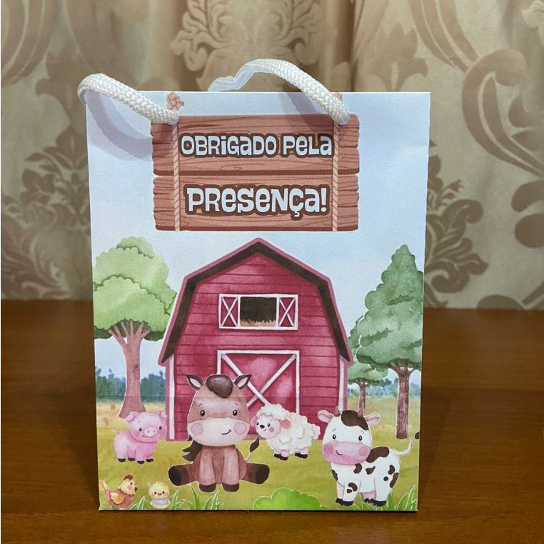 Sacolinha Surpresa Personalizada Festa Infantil Fazendinha Menino Lembrancinha Aniversário • Todos os temas