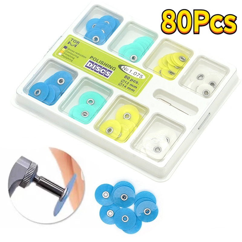 Kit Dental de Polimento com 80 Discos eMandril: Versao Similar ao RenomadoSof-Lex 3M em Oferta na Shopee