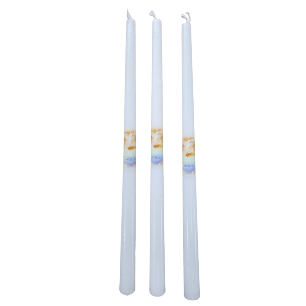 Vela De Batizado 30cm - Unidade / 3 Unidades