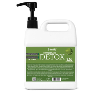 shampoo detox capilar kosty 2,5l reconstrução vegano Desintoxica, Controla a oleosidade. Previne a queda em Oferta na Shopee