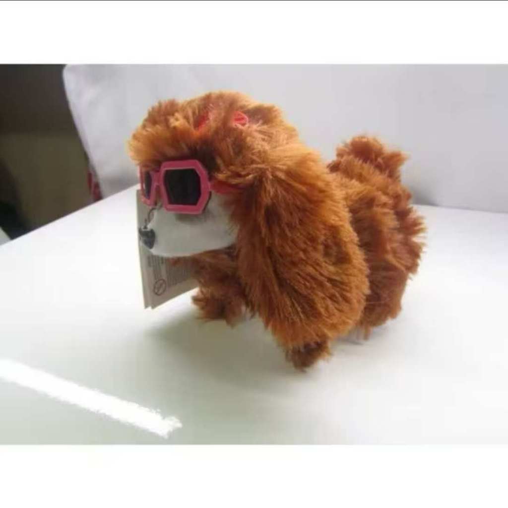 cachorrinho que late e anda acende o olho a pilha cachorro brinquedo em Oferta na Shopee