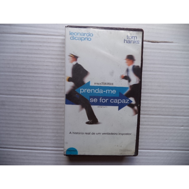 Fita Vhs Prenda me se for Capaz Original Legendado Leonardo DiCaprio Tom Hanks aventura