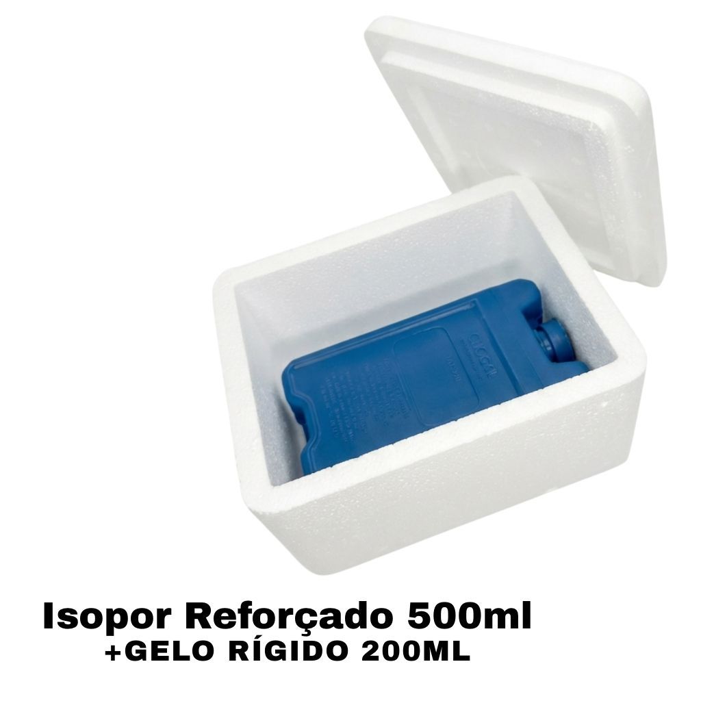 Caixa de Isopor Reforçado 500ml | Parede Grossa | Gelo Rígido 200ml | Insulina Vacinas em Oferta na Shopee