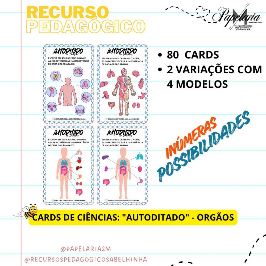 Recurso Pedagógico Ciência - Corpo Humano (inovando a educação) Orgãos do corpo