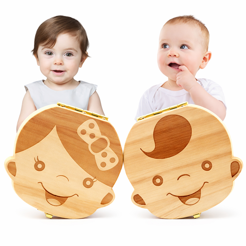 Estojo Porta Dente Leite Caixinha Infantil  menina menino artesanal madeira pinos .