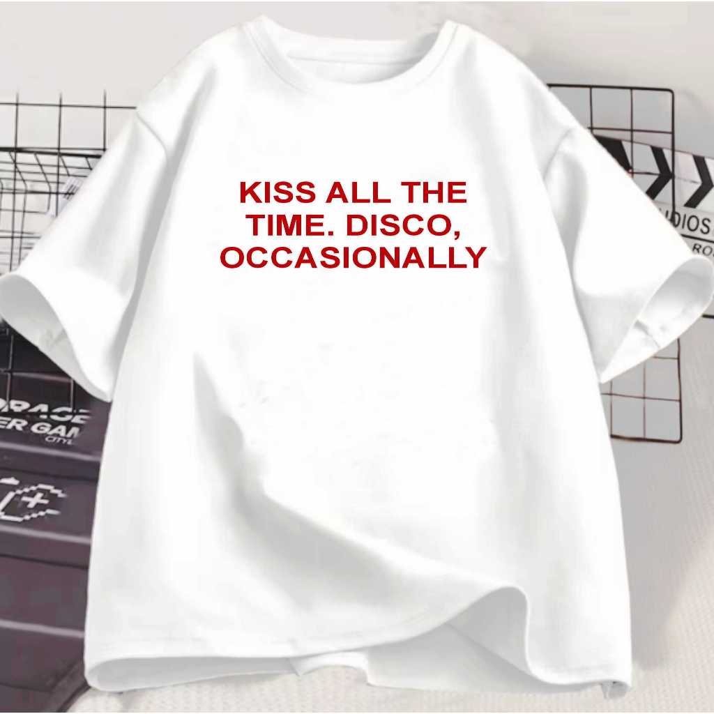 Camiseta Kiss All The Time Disco Occasionally Casual Unissex 100% Algodão