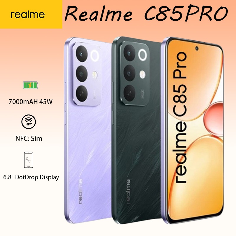 Celular Realme C85 Pro 4G 8GB+ 256GB NFC Bateria 7000mAh câmera 50MP Versão Global Original 6.8inch