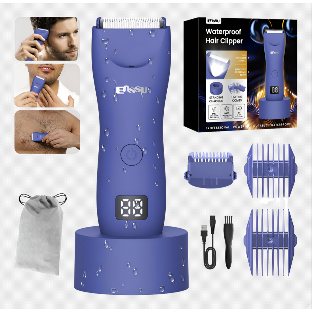 Barbeador Eletrico Masculino Máquina De Cortar Cabelo Kit Aparador De Pelos Peito Shaver Depilado