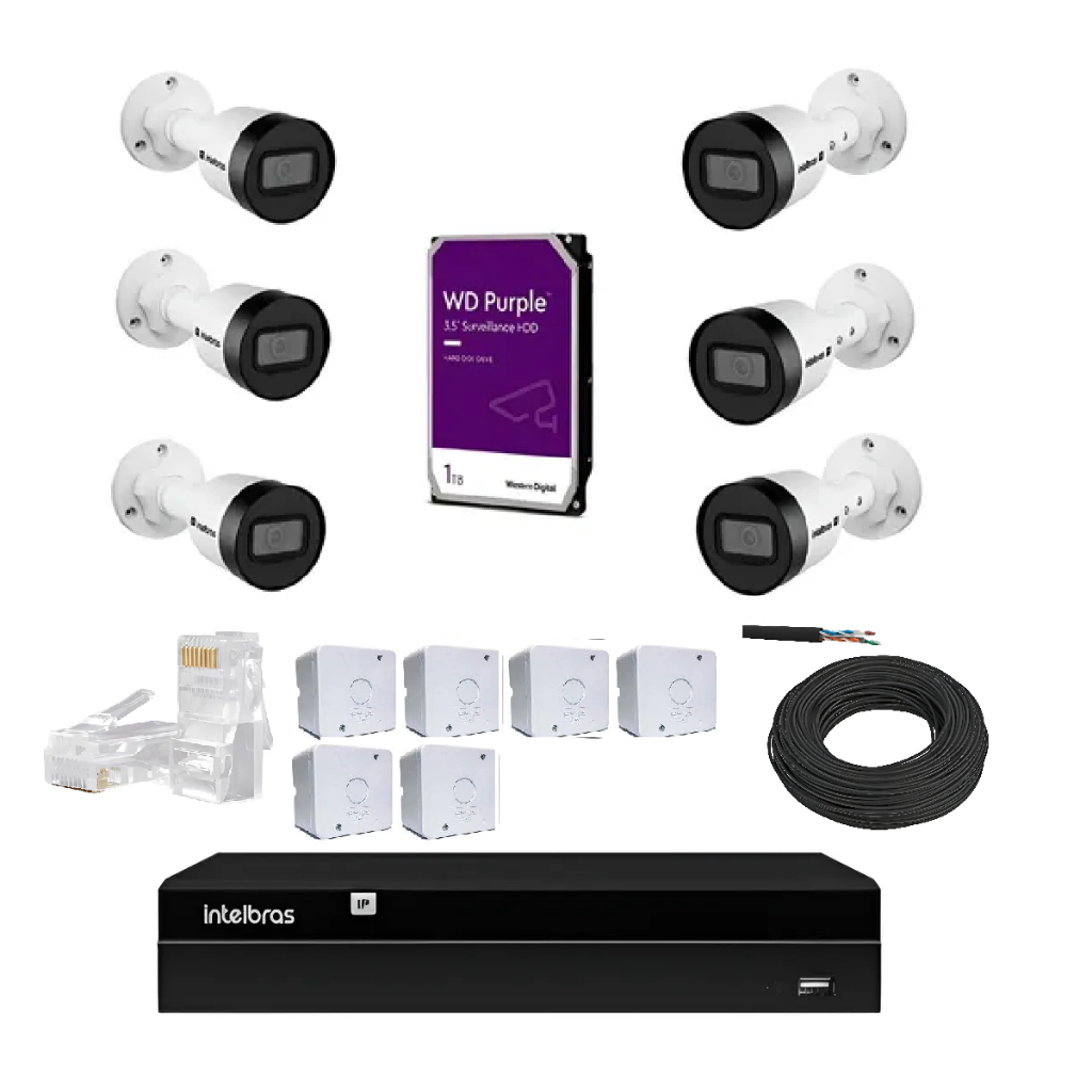 Gravador Nvr Intelbras P/ 06 Câmeras Ip Nvd 1408p Poe 120 / 220