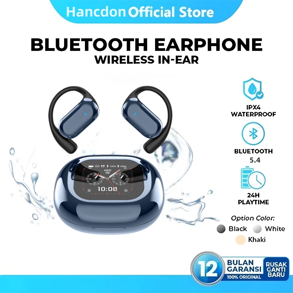 Q16s PRO Fone de Ouvido Bluetooth Hancdon Com GARANTIA 12 MESES! Bluetooth 5.4, 24H Playtime, IPX4, Som Direcional DTS 0