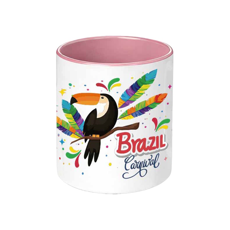 Caneca de Ceramica Tucano Colorido Carnaval Estampa Vibrante Alta Qualidade Ideal para Uso Diário em Oferta na Shopee