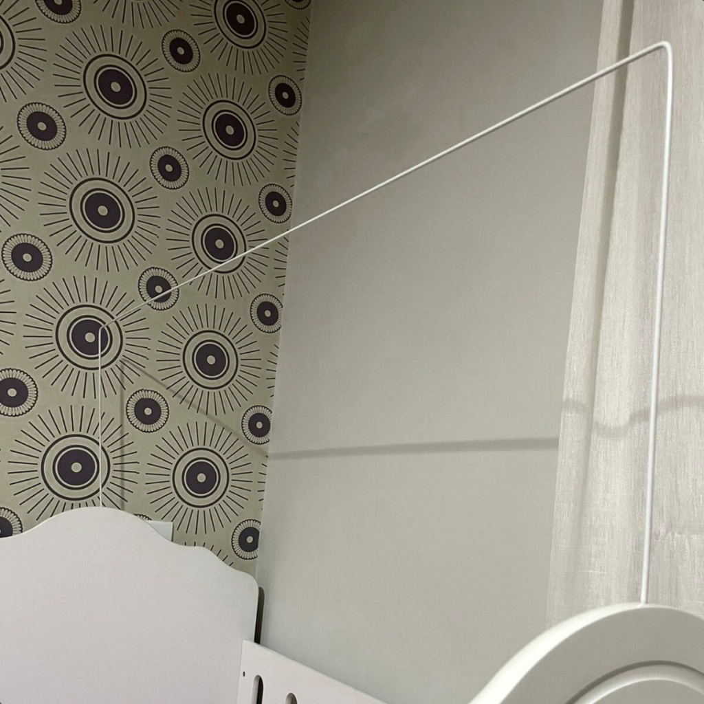 Haste Para Berço Americano 1,30m Varão Suporte Mosquiteiro Ferro Resistente Proteção Anti-Inseto