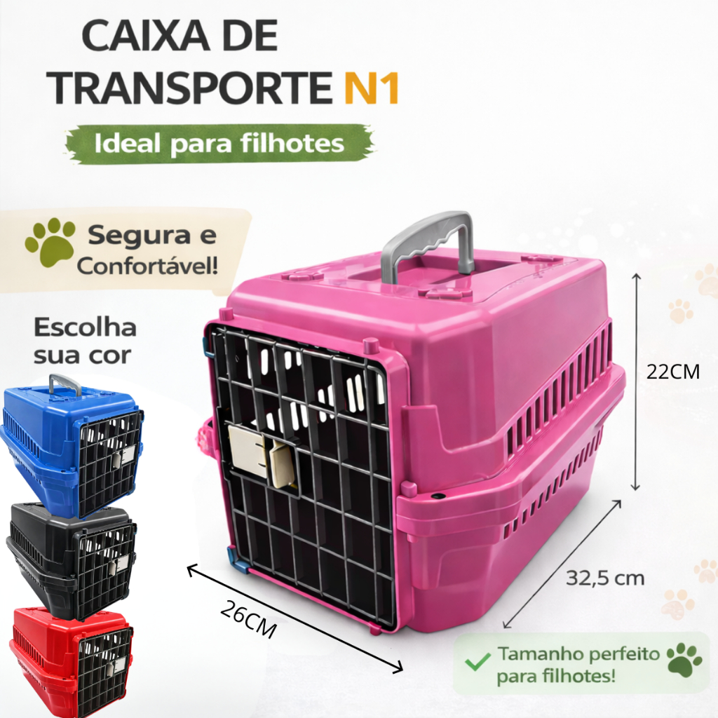 Caixa de Transporte N1 Passeio ou Viagem Pet Gato, Cachorro, Coelho, Aves Pequeno Porte e Filhotes em Oferta na Shopee