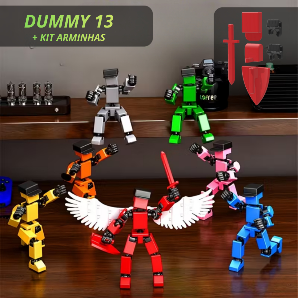 Mini Dummy 13 Dummy Boneco Articulado Action Figure Brinquedo Educativo Varias Posições Feito em 3D
