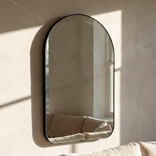 Espelho Orgânico Moderno Sala Quarto Banheiro Lavabo 64x44cm em Couro 3cm - Mod. Pinterest Capela em Oferta na Shopee