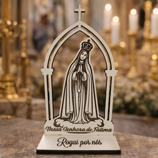Kit Lembrancinha Nossa Senhora de Fátima em MDF — Personalizável em Oferta na Shopee
