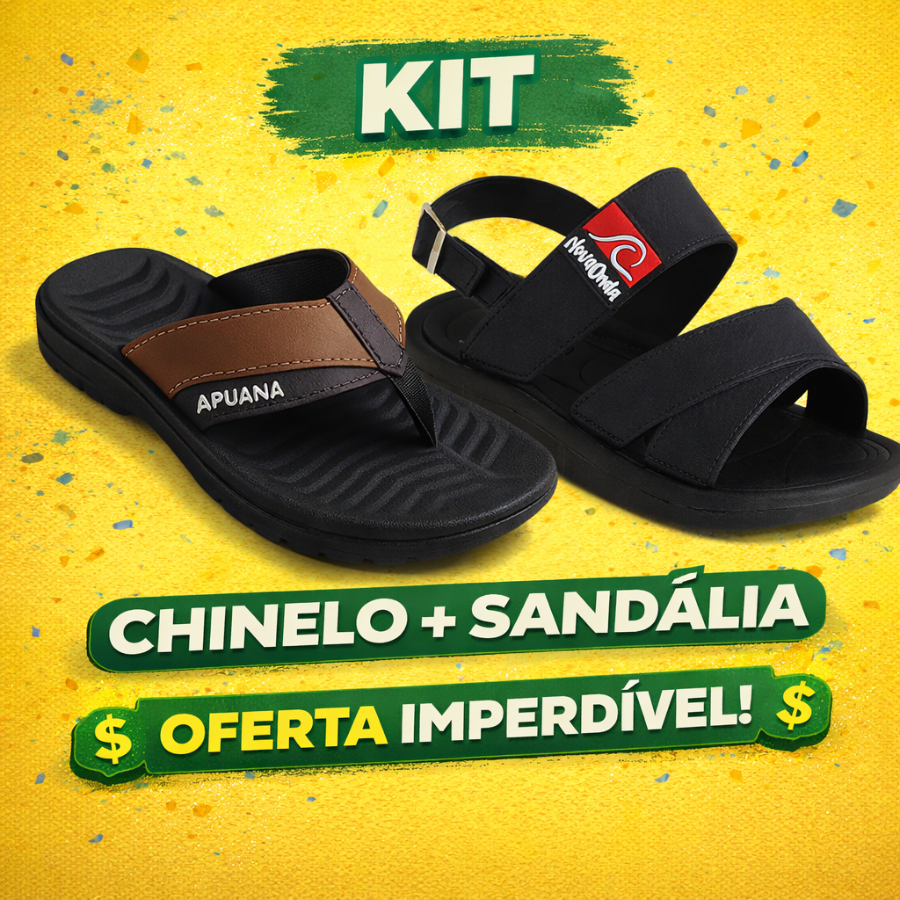 Kit Sandália Nova Onda mais Chinelo Infantil APUANA em Oferta na Shopee