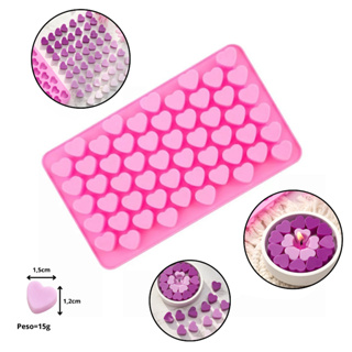 Molde Silicone Formato Coração 55 Cavidades Doces Confeitarias Gelo Bala Gummy em Oferta na Shopee