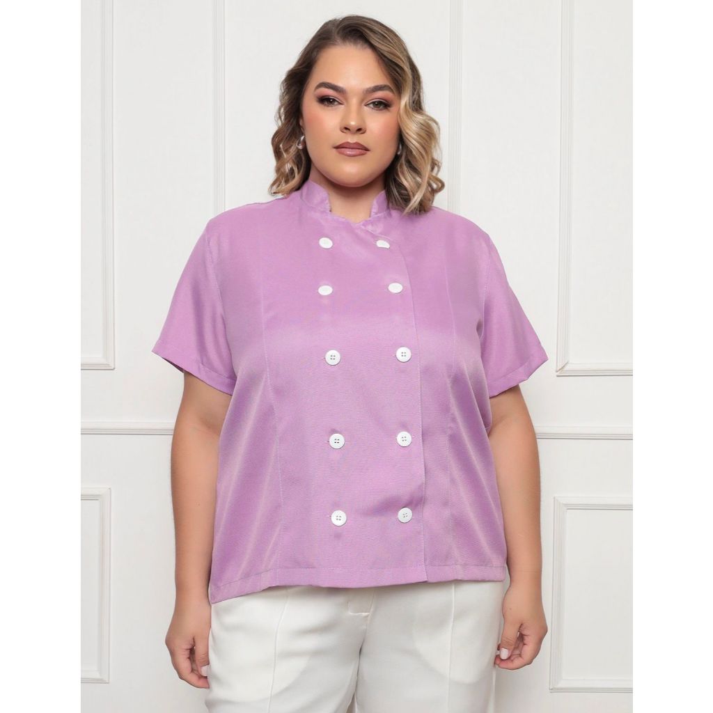 Dolma Chef Feminina Plus Size Teodora Lilas Elia