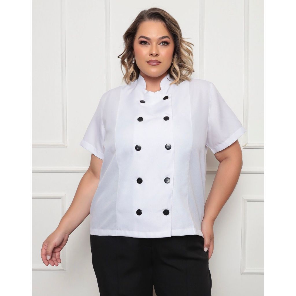 Dolma Chef Feminina Plus Size Teodora Branco Elia