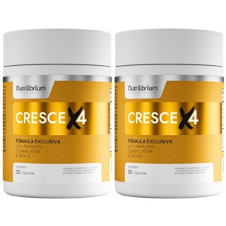 Kit 2x Cresce X4 Total 60 Cápsulas - 2 Meses Nutrilibrium em Oferta na Shopee
