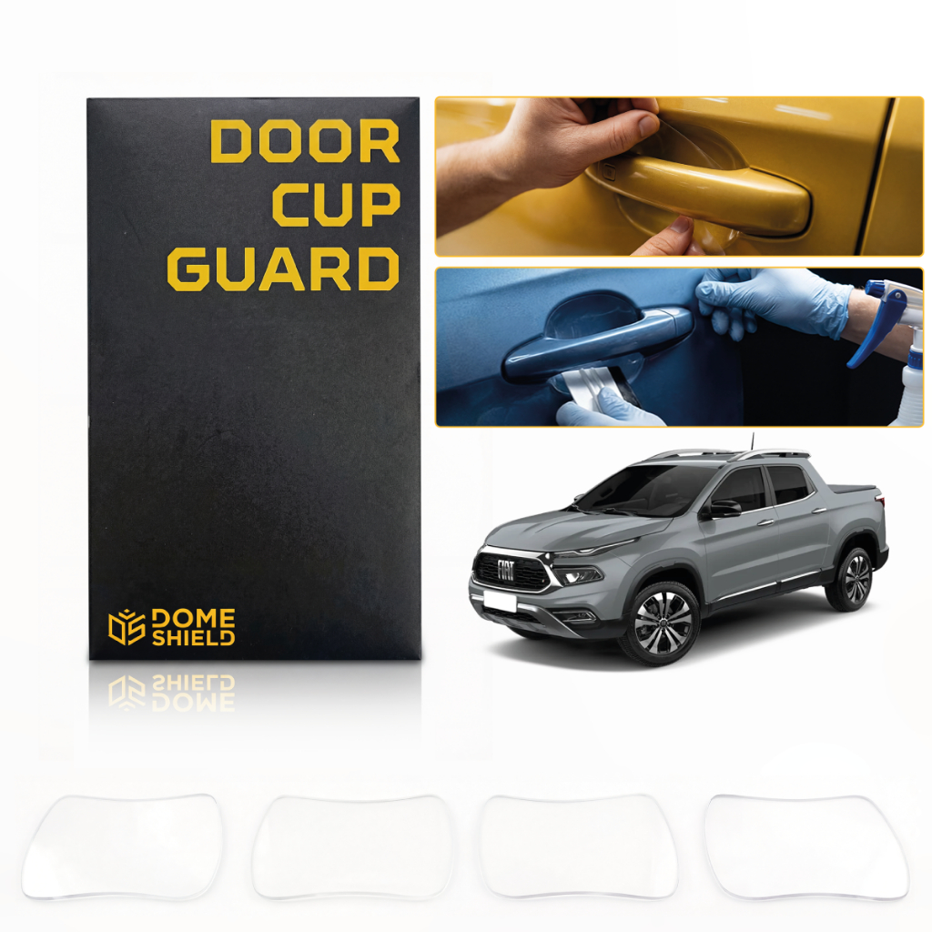 Fiat Toro - Adesivo Película PPF Porta Copa Maçaneta Protetor Premium Transparente Carro