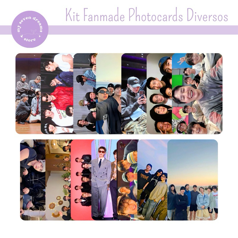 Kit Photocards Fanmade B T S Grupo Kpop Aleatório Diversos Membros Bangtan