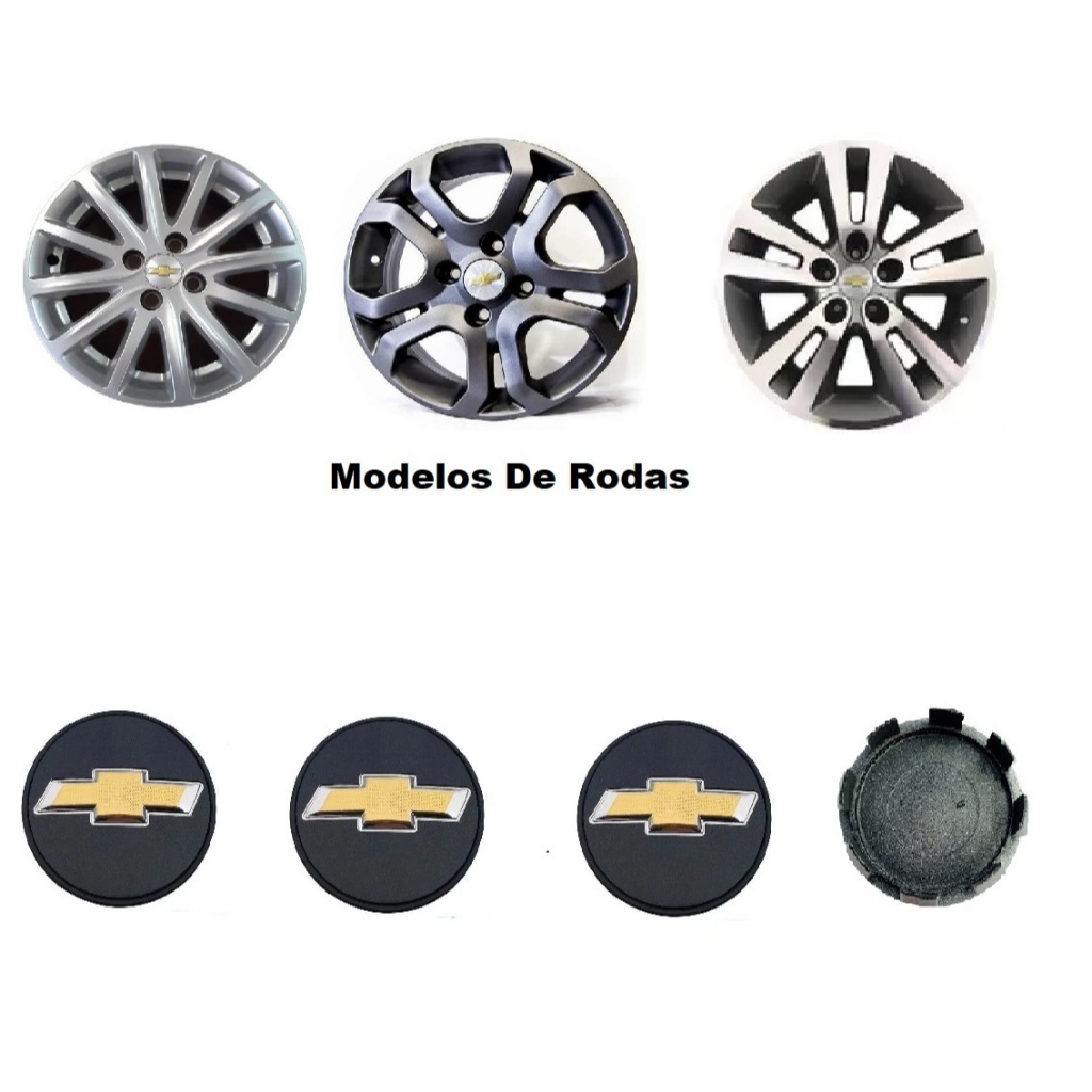 kit jogo 4 Calota Meio Miolo Centro De Roda Gm Vectra Elite 56mm Captiva Vectra GT Spin Astra Meriva SS Onix Cobalt