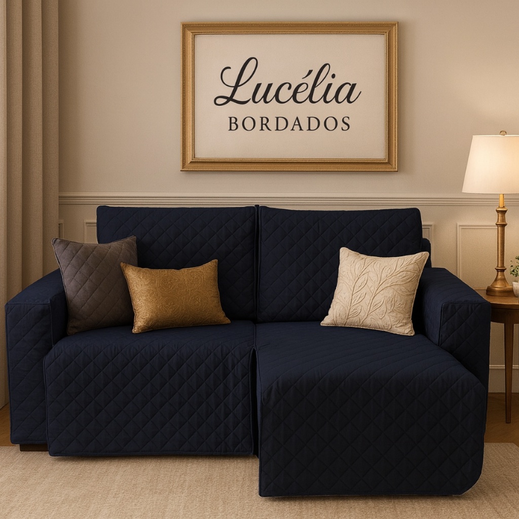 Capa protetor de sofa retratil com elástico braço coberto assento 2,30 largura total ate 2,85