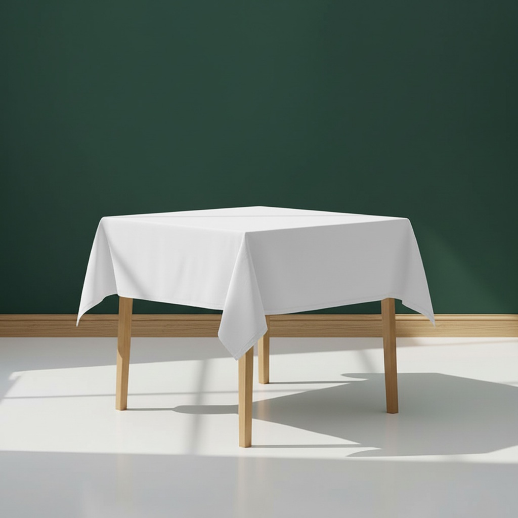 Kit Com 5 Toalhas De Mesa Oxford Lisa 1,5mX1,5m e 2,5mX2,5m 4, 6 e 8 Lugares Com Bainha Buffet Festa