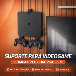 Suporte PS4 Slim Parede Com Suporte de Controle em Oferta na Shopee