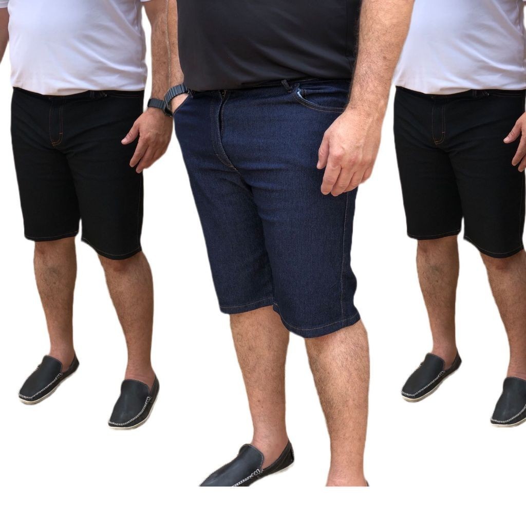 Kit 3 Bermuda Jeans Masculina com Elastano – Conforto, Estilo e Ajuste Perfeito