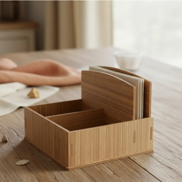 Porta-guardanapos Mdf Nogueira Elegante Cozinha Nogueira