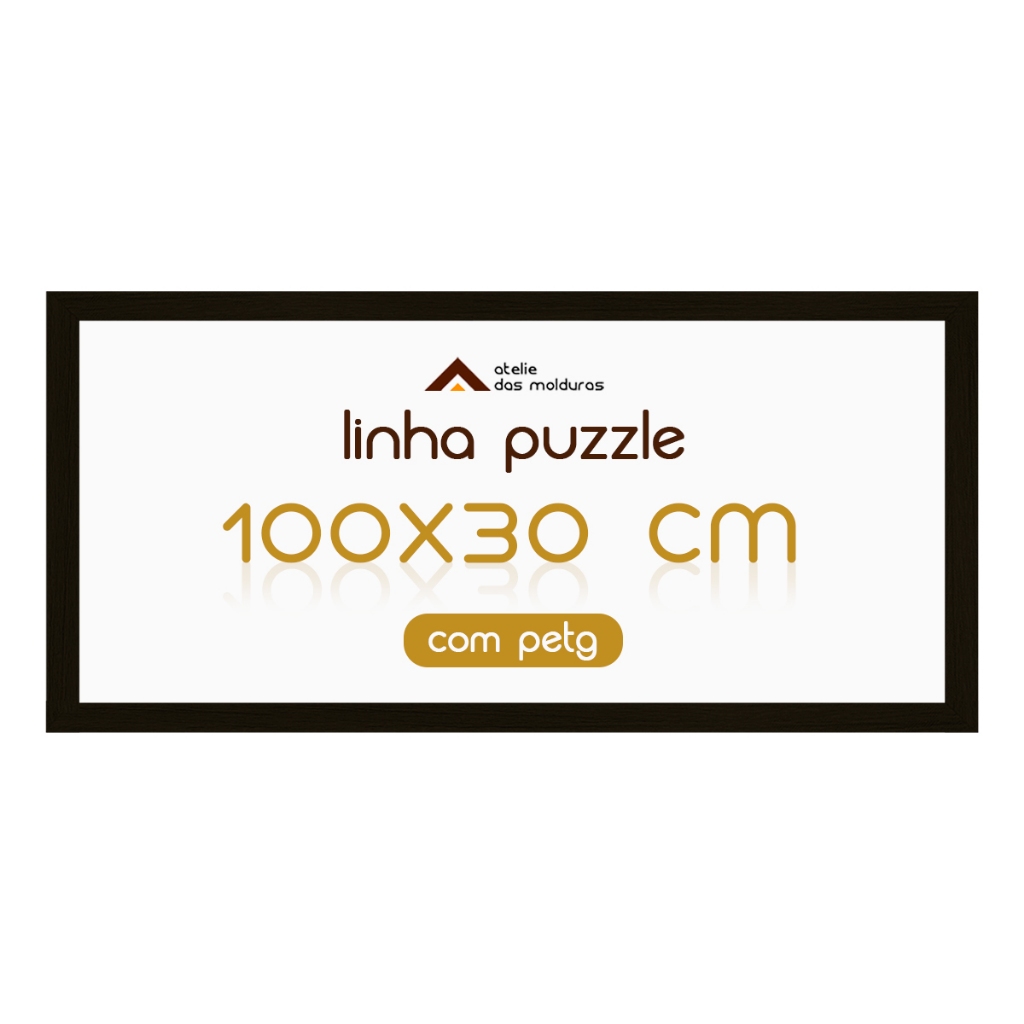 Moldura 100x30 Cm Para Quebra Cabeça 1500 Peças Com Proteção Petg