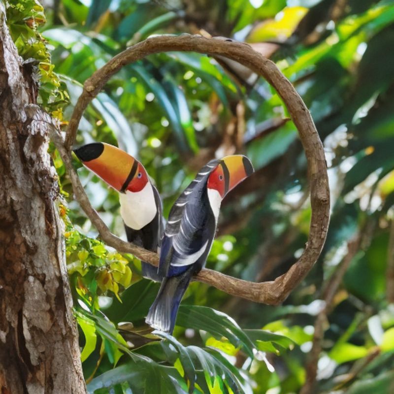 Casal Tucano no cipó
