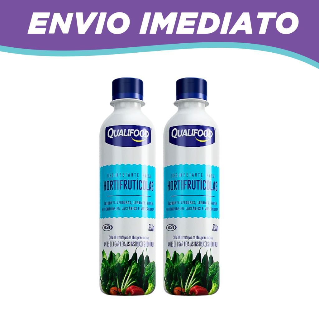 Kit 2 Sanitizante Desinfetante Para Hortifrutícolas 350ml