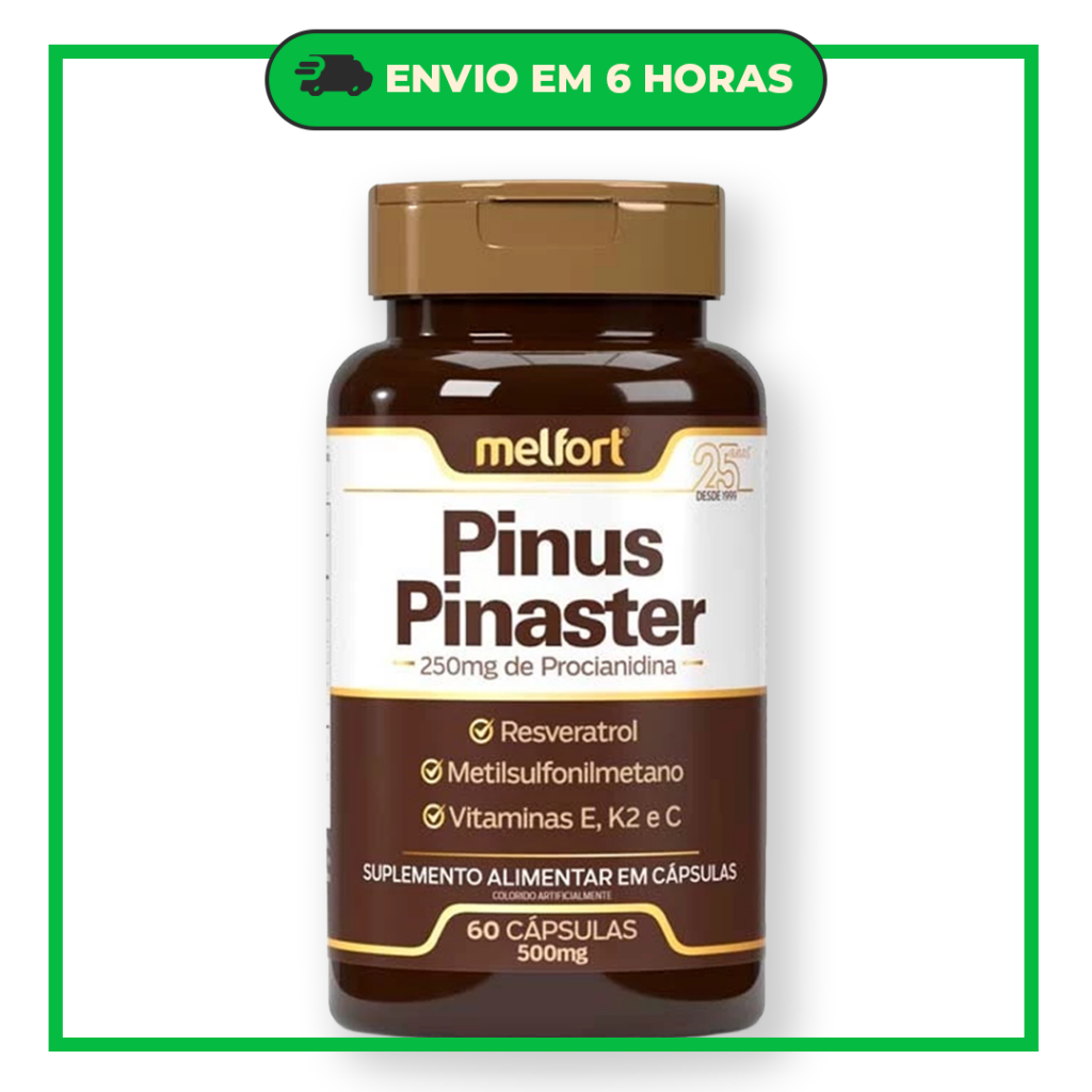 Pinus Pinaster - Resveratrol, Vitaminas E, K2 e C