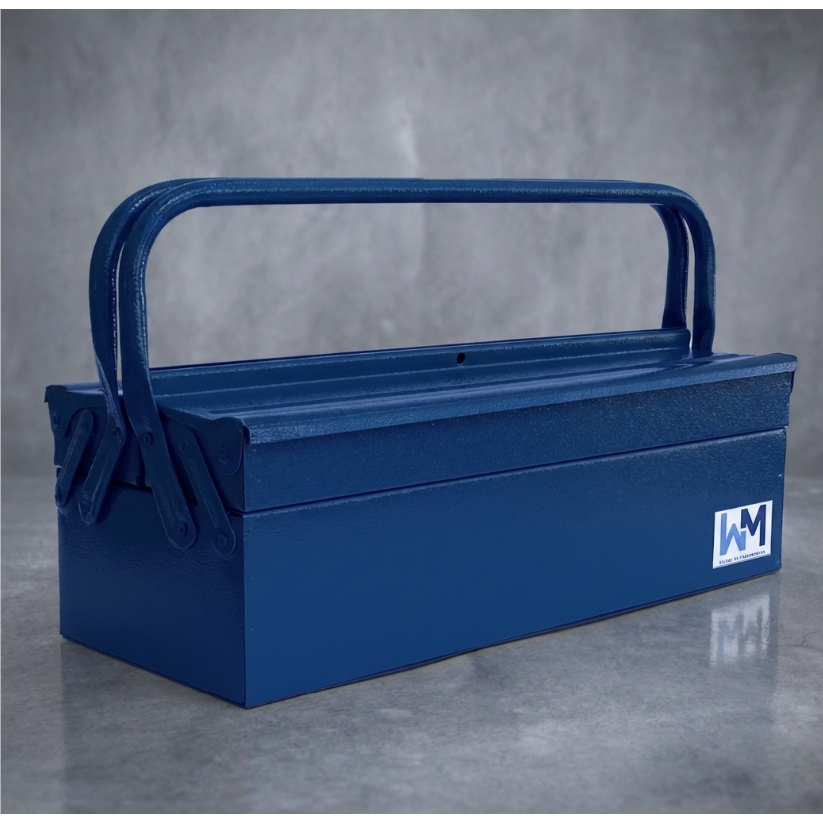 Caixa de Ferramentas Metálica W&M - Organização e Transporte com Pintura Resistente em Oferta na Shopee