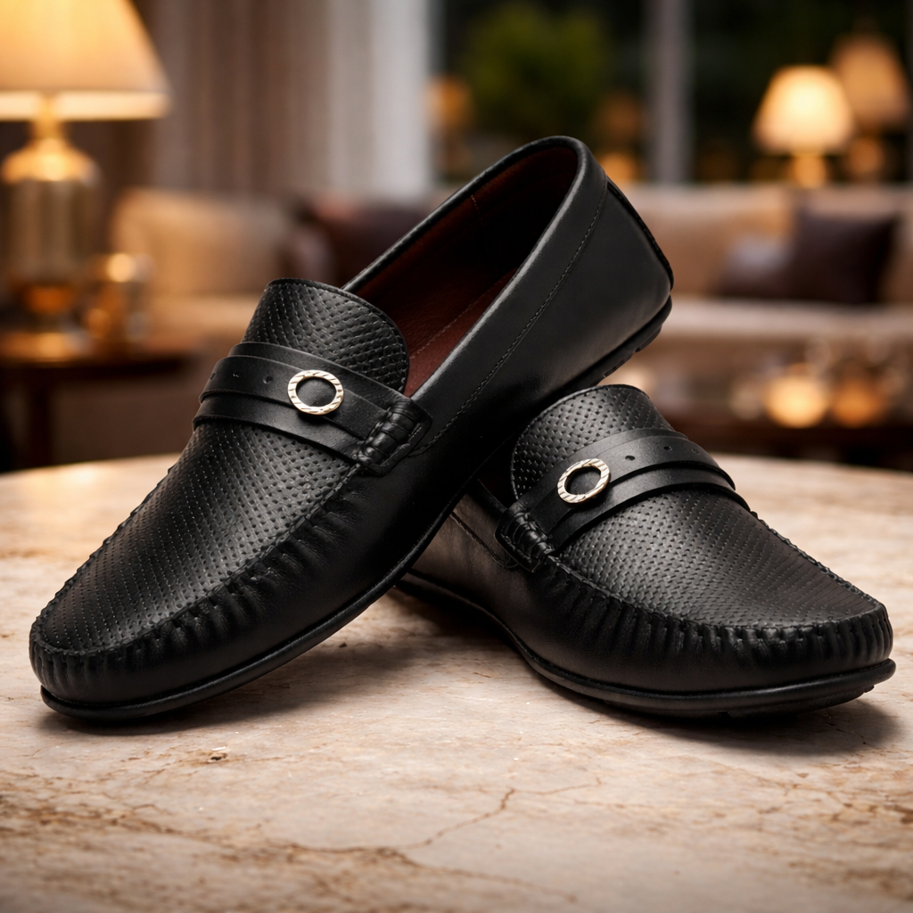 Sapato Mocassim Masculino Premium Confortável Social Casual Elegante em Couro