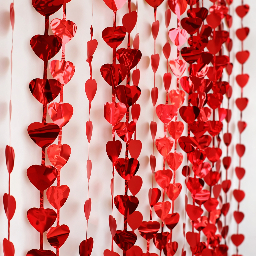 Cortina Painel Corações Vermelhos – Decoração Romântica Dia dos Namorados Dia das Mães em Oferta na Shopee