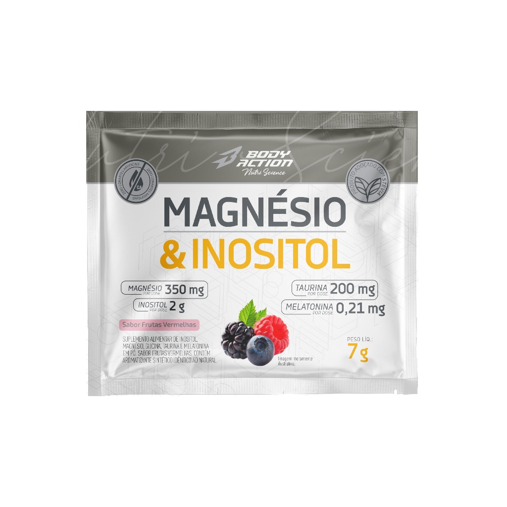 Magnésio e Inositol Sachê Dose Única 7g Bodyaction em Oferta na Shopee