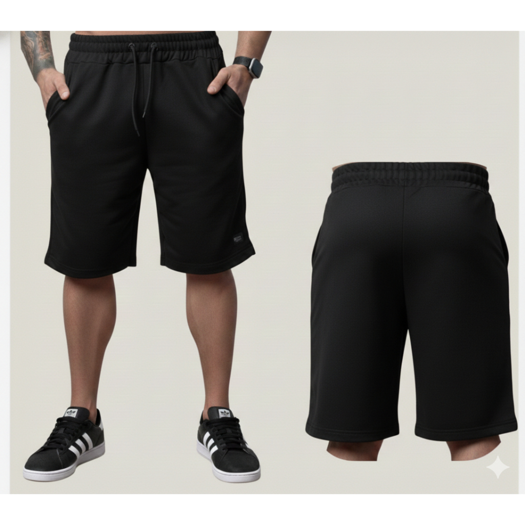 Bermuda Moletom Masculino Casual Academia em Oferta na Shopee