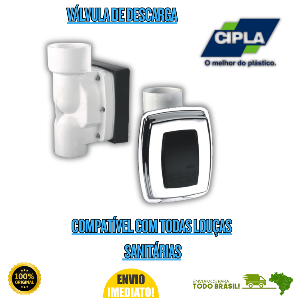 Válvula Descarga Embutir Com Canopla Para Vaso Sanitário Cipla Cd-15 Resistente Oferta em Oferta na Shopee