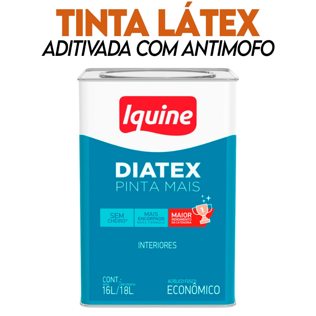 Tinta Acrílica Diatex Branco NEVE 18 Litros Antimofo Super Rendimento em Oferta na Shopee
