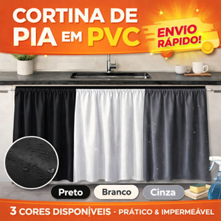 Cortina De Pia Para Cozinha Balcão Lisa Em Pvc Moderna Impermeável Antimofo Alta Qualidade em Oferta na Shopee