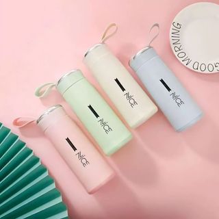 Garrafa de Vidro 400ml Reutilizável com Capa Protetora Antiqueda e Design Moderno Candy em Oferta na Shopee