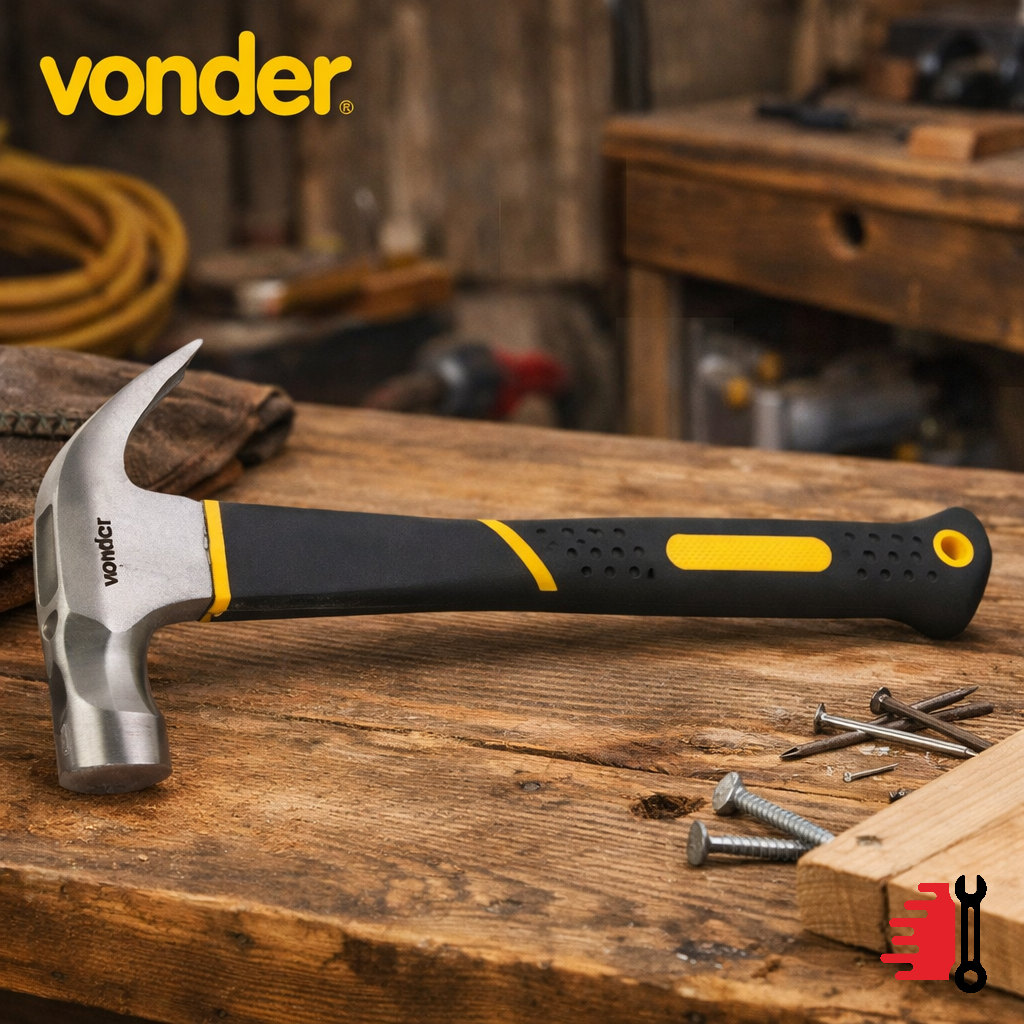 Martelo Unha 29 mm Magnético Vonder Construção E Marcenaria Pro