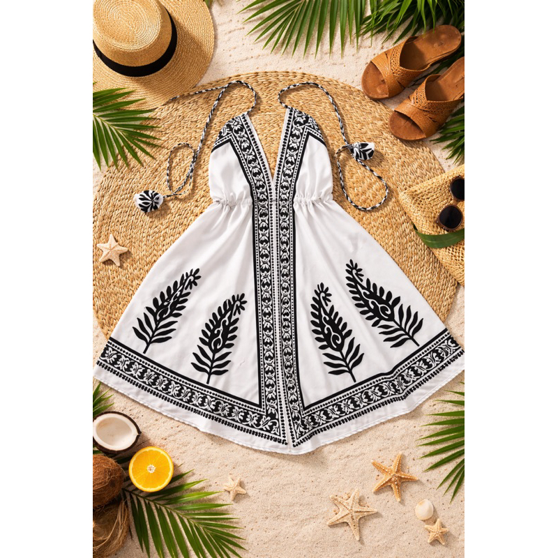 vestido indiano curto, tribal Elegance , vestido Rodadinho verão estampa localizadas, de alcinha ajustável