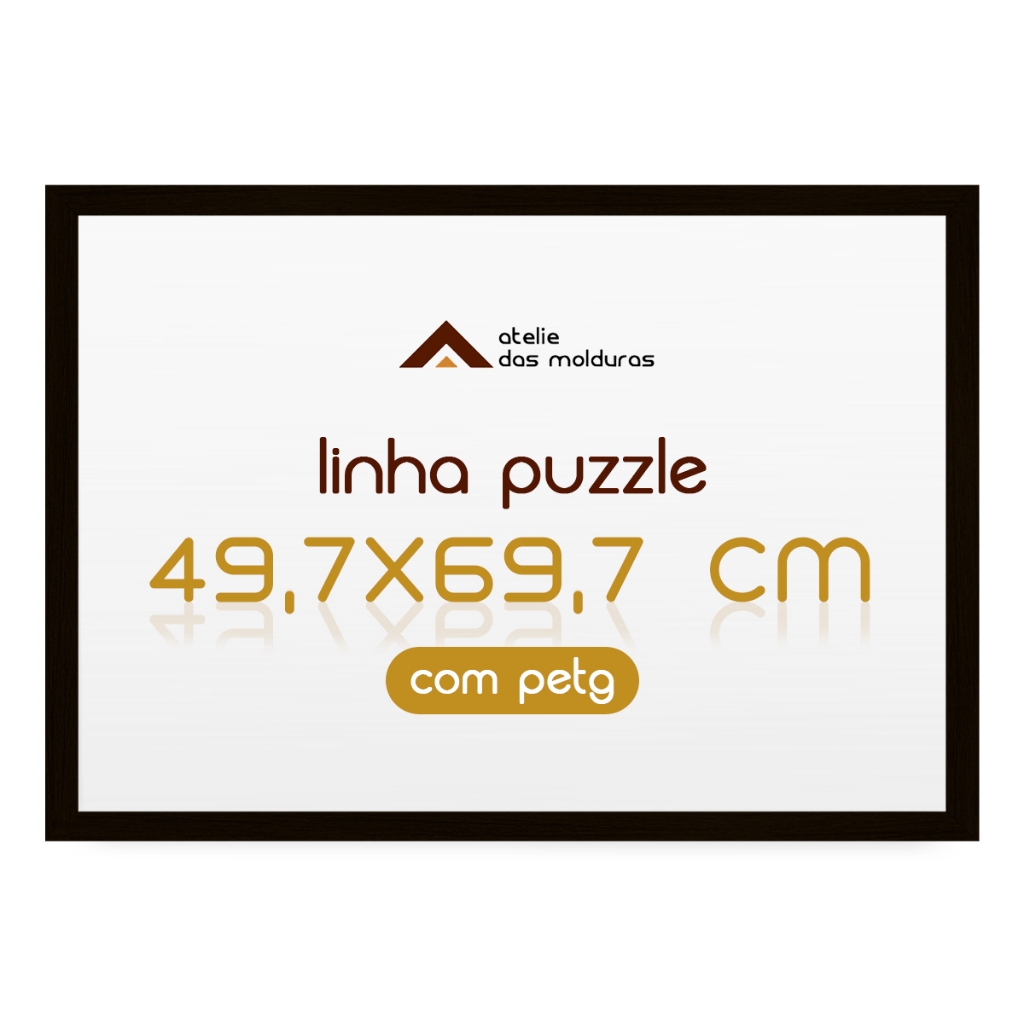 Moldura 49,7x69,7 Cm Para Quebra Cabeça Grow 1000 Peças Com Acetato Petg em Oferta na Shopee